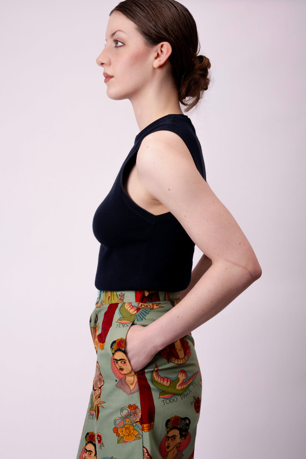 Frida Pants – Si Te Lloro (Blue)
