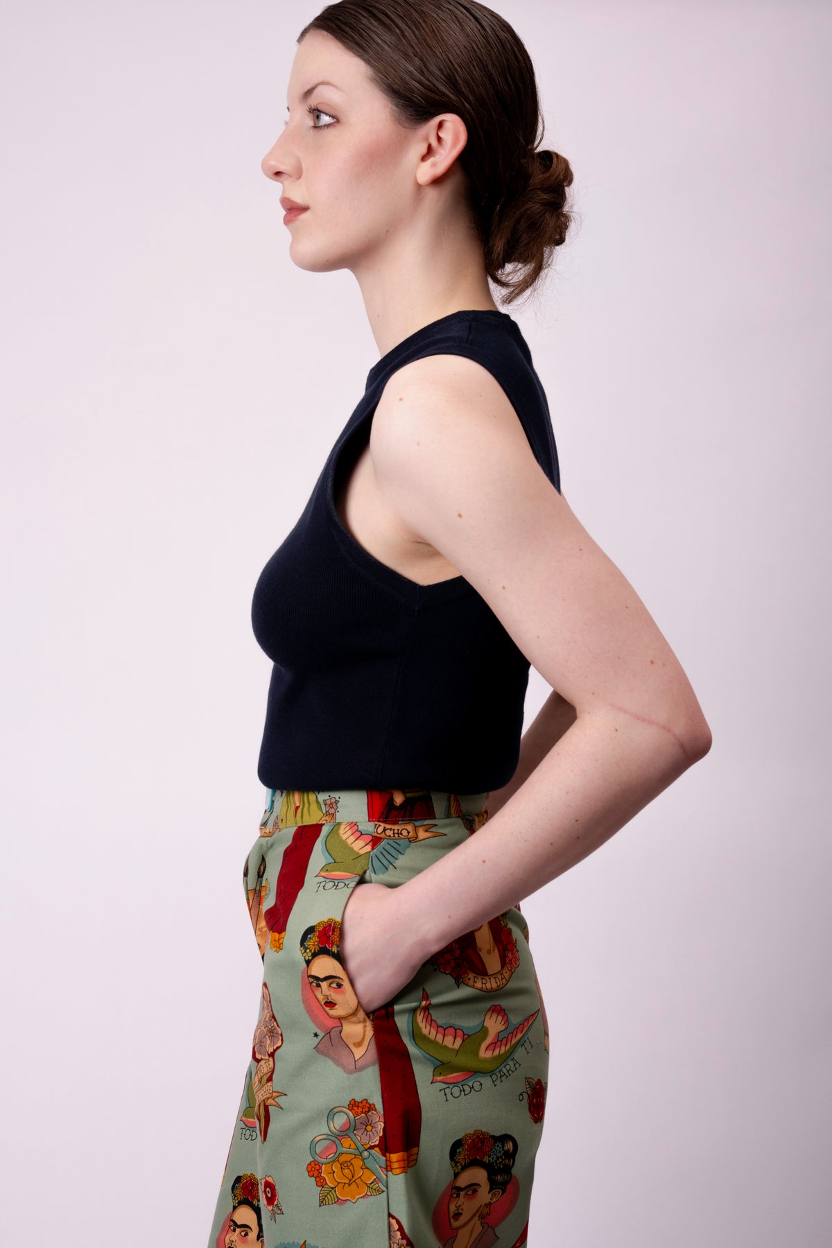 Frida Pants – Si Te Lloro (Blue)
